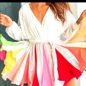 SILD. SOLD. L'atiste Tie Waist Flare Mini Dress